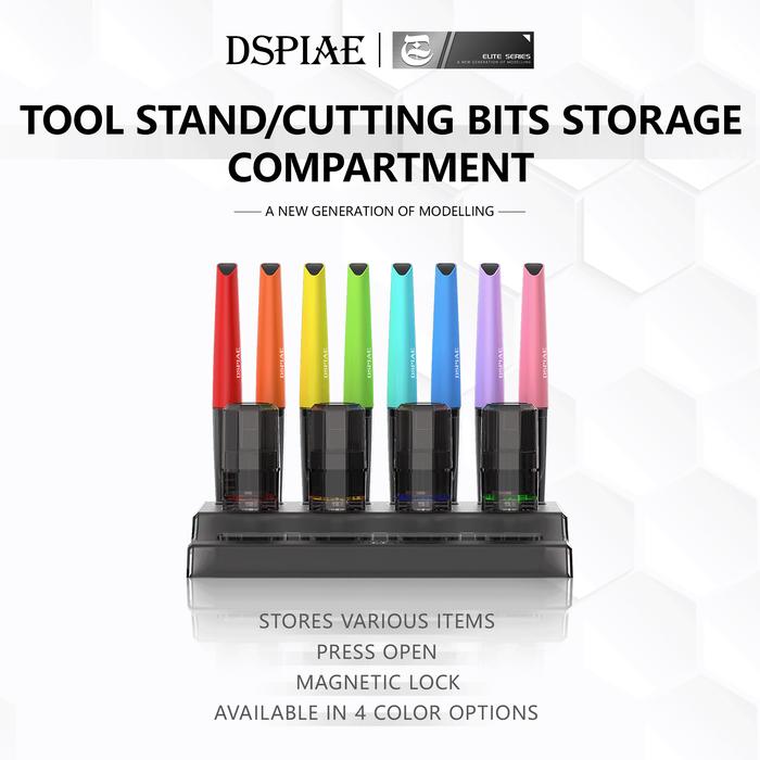 DSPIAE PT-PR PT-R Tool Storage Bin Tool Stand/Cutting Bits Stprage Compartment Red Yellow Green Blue