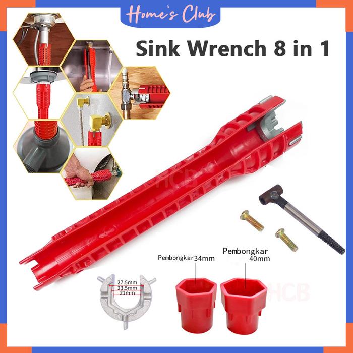 Kunci Pas Wastafel Faucet 8 In 1 Kunci Pas Keran