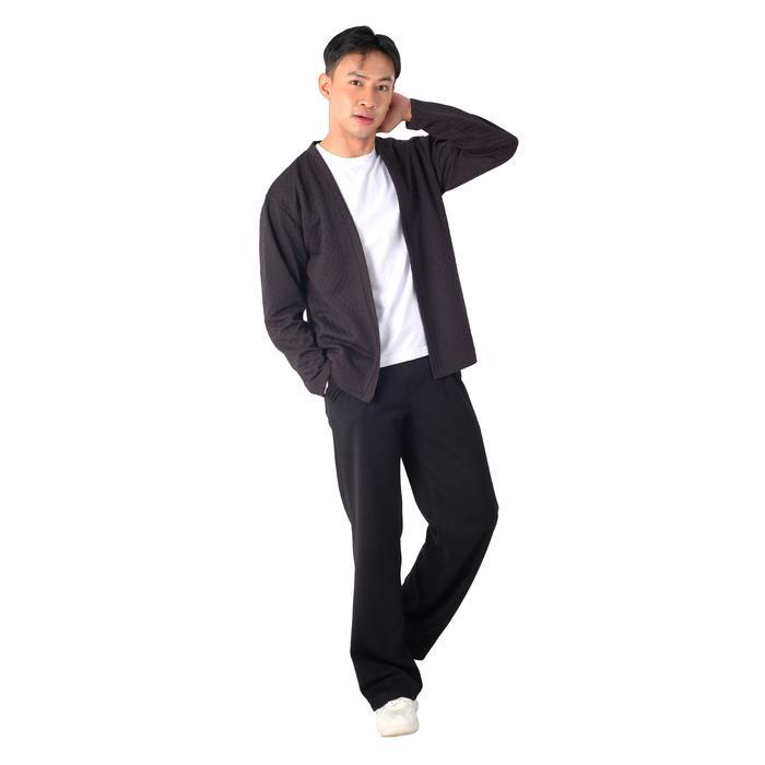 Poshboy Carter Cardigan Hitam I Outer Pria I Atasan Lengan Panjang I Korea Fashion -Gratisongkir