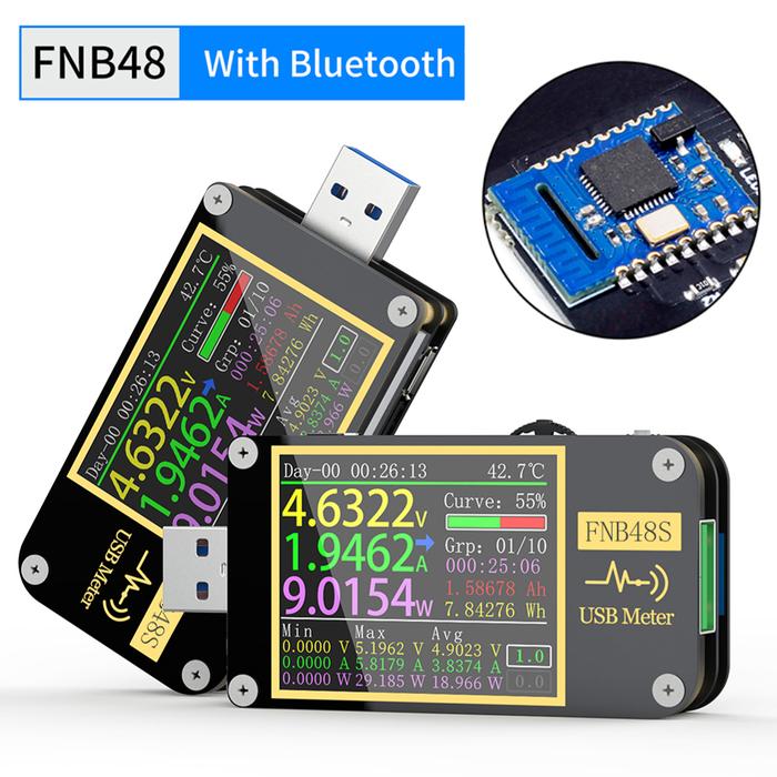 FNIRSI-FNB48S USB Voltage Current Tester Meter PD Trigger Ammeter