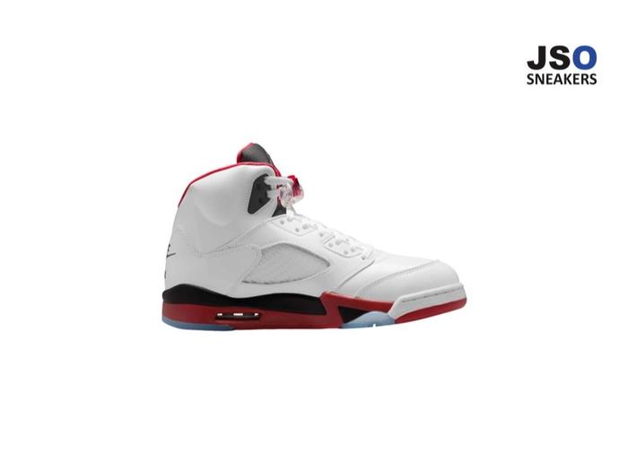 Sepatu Jordan 5 Retro Fire Red Black Tongue (2025)(TD)(SKU : HQ7981 101)