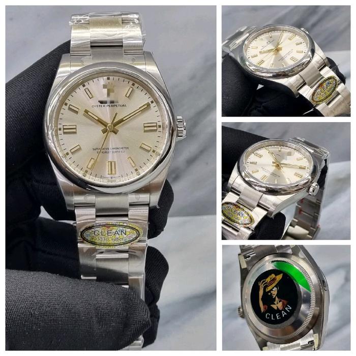 Dr.Jam II RLX OP OYSTER PERPETUAL 36 36MM REF. 126000 CLEAN 3230 SILVER DOMINO'S PIZZA