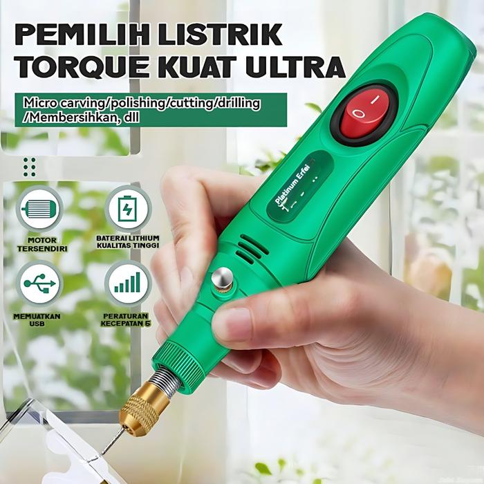 Bor Mini 12V DC 15000 RPM Mini Drill Electric Engraver Grinder Gerinda Electrik Listrik / Alat Ukir