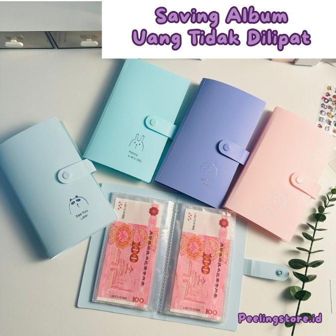 (Album Saja) Album Menabung Uang Lurus 100 slot / Saving Album Uang Tanpa Dilipat
