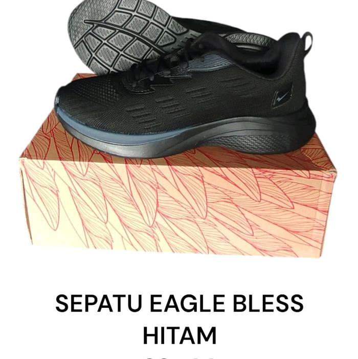 SEPATU EAGLE BLESS HITAM POLOS Shoes