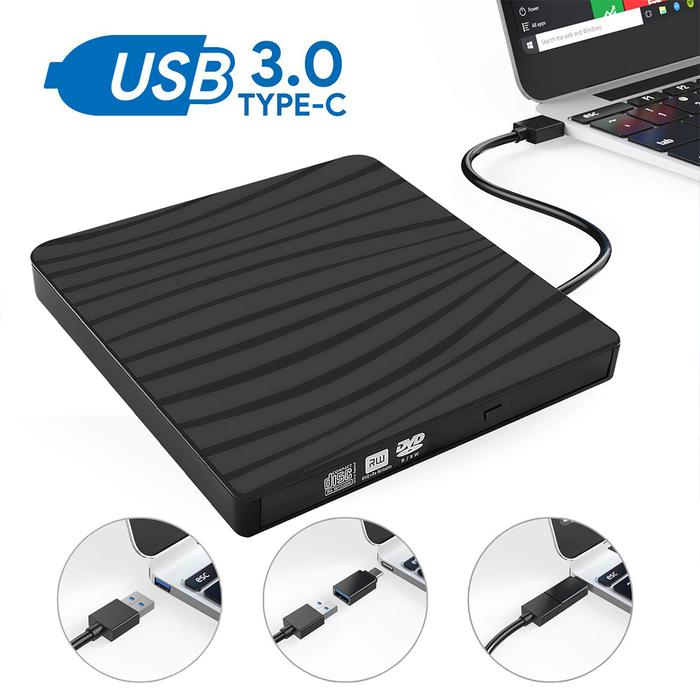 Portable USB 3.0 Slim External DVD RW CD Writer Drive Burner