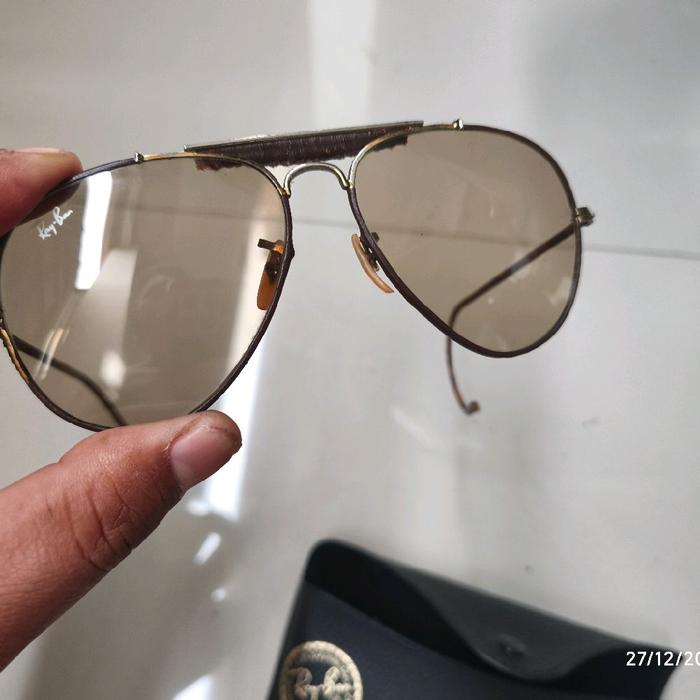 rayban leather vintage kacamata
