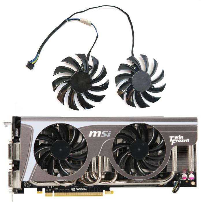 NEW 75MM 4PIN PLD08010S12HH GTX 560 GPU Fan,For MSI GTX 460 560 570 580、R6850 6870 6790 Graphics car