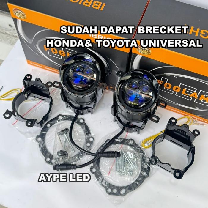 TERBARU!!! Foglamp Biled Projector 3 inch ZE FOG 6 Laser IBRIGHT Terbaru 65 Watt Mobil Universal