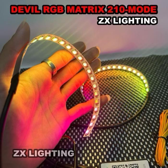 Original Devil Eye Rgb Matrix Welcome Light 2023 New Devil Rgb Koneksi Hp Ios / Android Bluetooth 2
