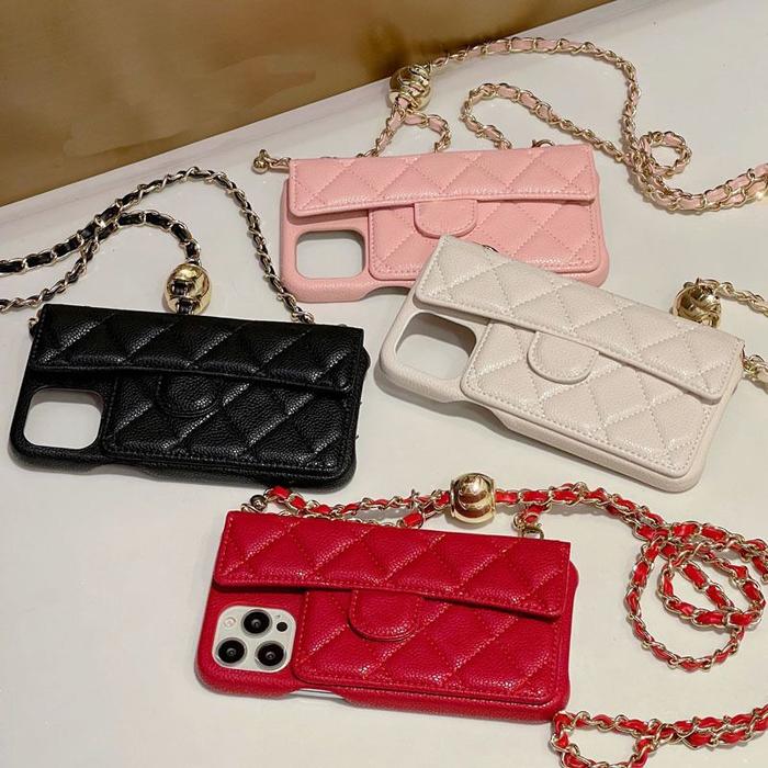 FH27 Casing Dompet Tali Rantai for Iphone 12 13 14 14+ 15 15+ 16 16+ Plus Pro Max