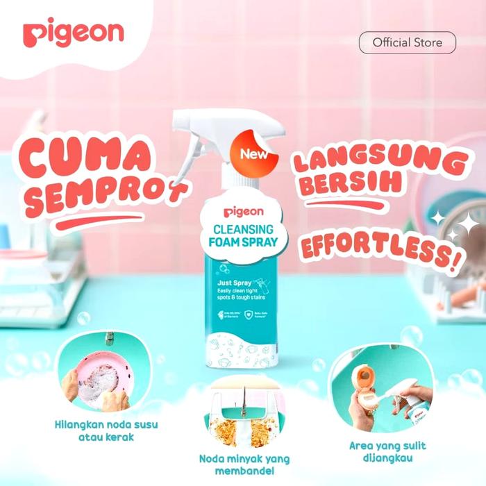 PIGEON Cleansing Foam Spray 280ml | sabun foam penghilang noda sepatu | sabun foam cleaner serbaguna