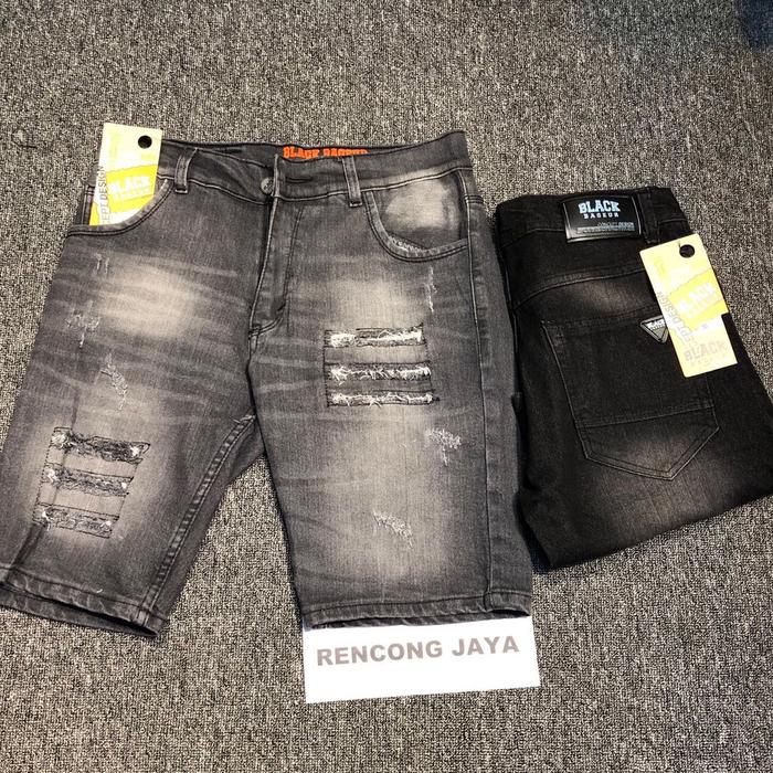 BLACK BAGEUR SOBEK GARIS 3 NON FORMAL MURAH BERKUALITAS  DENJN JEANS PALING VIRAL Celana Hitam PENDE