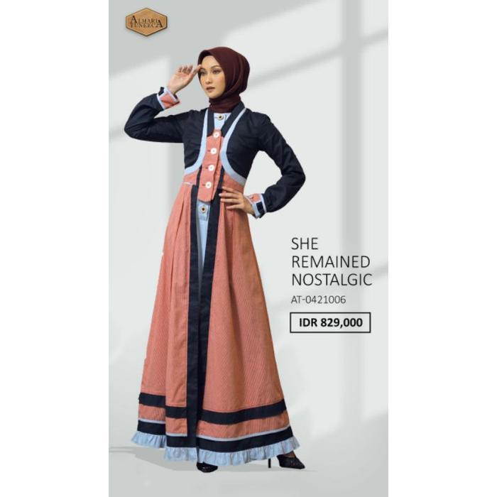 Almari Tuneeca AT-0421006 Series April 2021 Gamis Long Dress