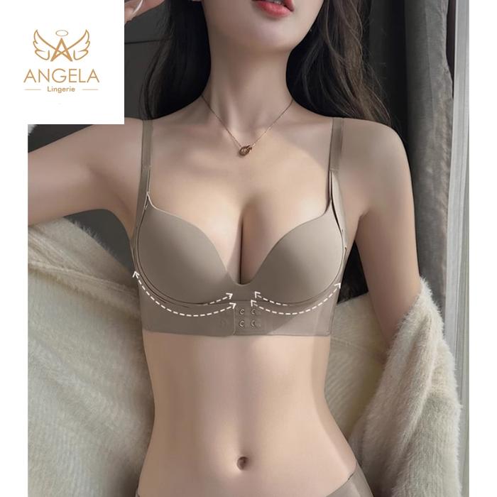 ANGELA PREMIUM JAPAN Melody Bra BH Push Up Bukaan Kancing Depan Tanpa Kawat Wanita Bikini Sport Beha