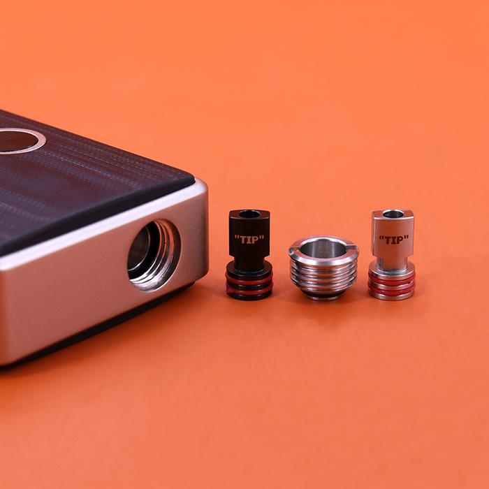 Vape Persegi dari Ujung Baja Tahan Karat Kaliber Kecil Mouthpiece MTL