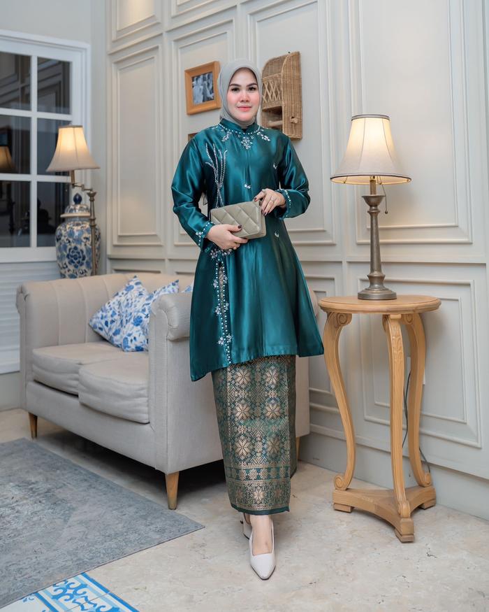 Tunik kurung melayu - set melayu - tunik melayu payet - set tunik melayu songket - set pesta mewah