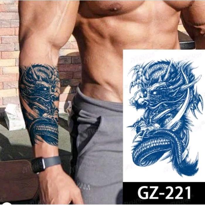Fruit Ink Tattoo Tato Tatto Temporary Temporer Semi Permanen Tahan Lama 1 Bulan Seri GZ 221 Motif Na
