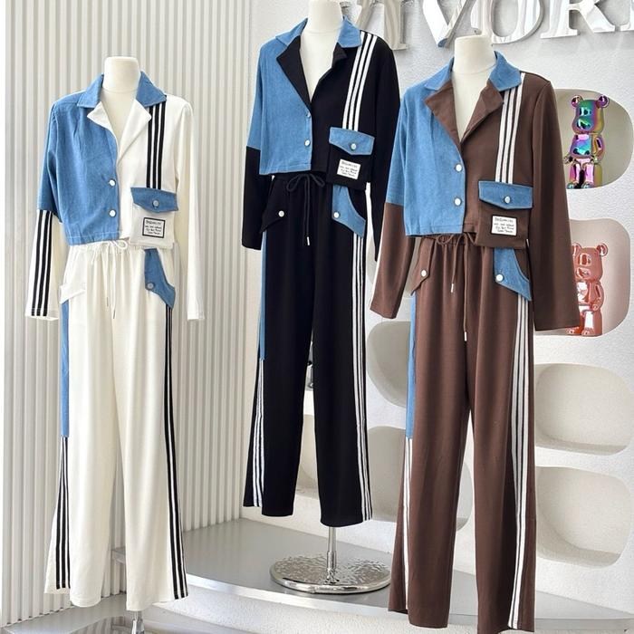 Vivorie Premium SET 3162 setelan celana blazer vest
