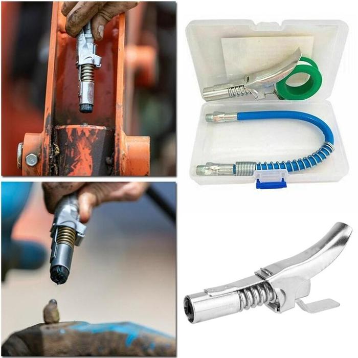 Grease Gun Adapter Hose Kit Gun Lock Grease Coupler Quick Release