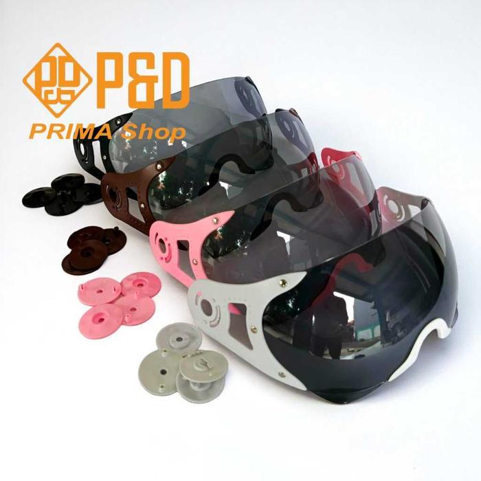 Kaca Helm Bogo Hijab Pilot V2 Universal Warna Lengkap dengan Baut Anti Pecah untuk Pengendara Motor 