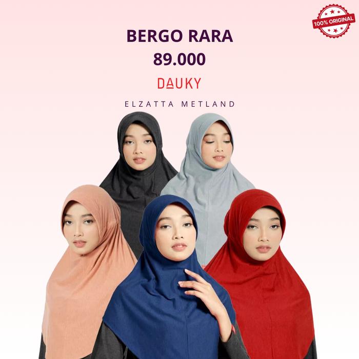 Dauky Bergo Rara Hijab Instan Serut Belakang kaos Premium