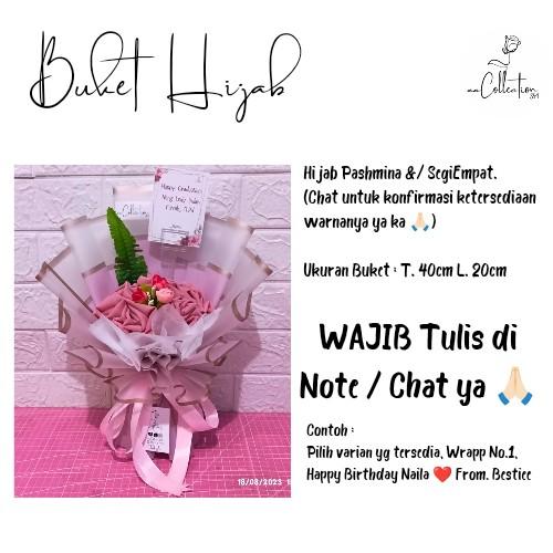 Buket Hijab | Buket Wisuda | Segiempat / Pashmina | Hadiah Surabaya Hampers
