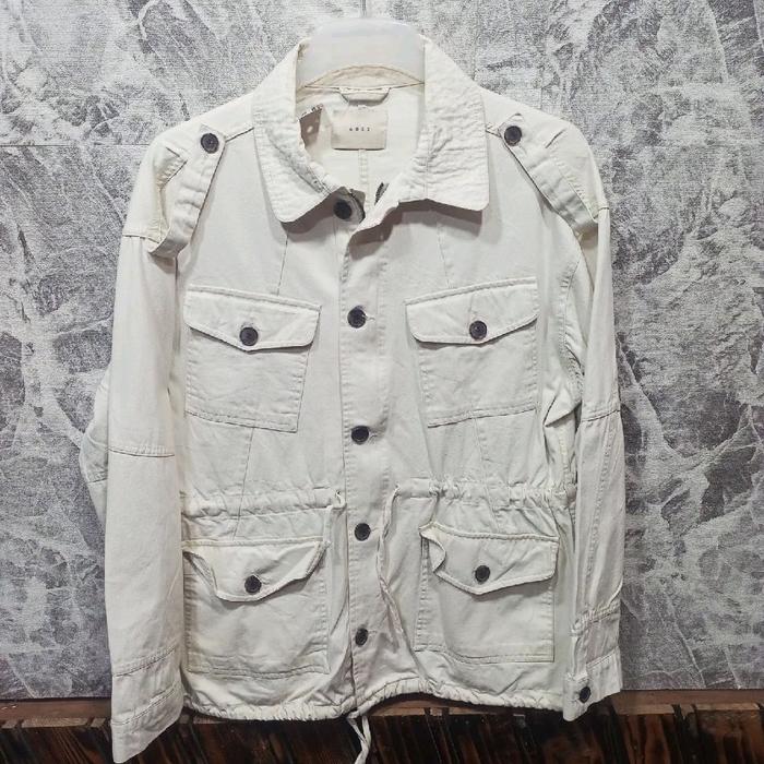 Jaket Parka pria outer putih polos MOOD sz XL tebal