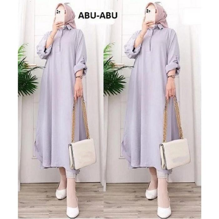 Sociolla Long Tunik Wanita Crinkle