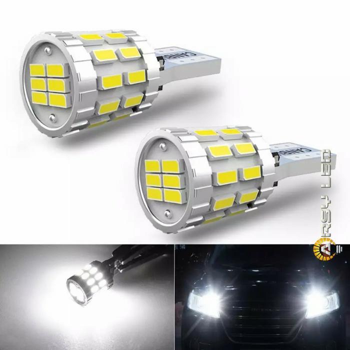 ARSYLED Lampu Led T10 Rotary 3014 30 Canbus Metal Soket Senja Plat Motor Mobil