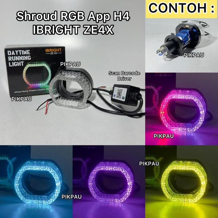 Shroud H4 LED RGB Akrilik IBRIGHT ZE4X
