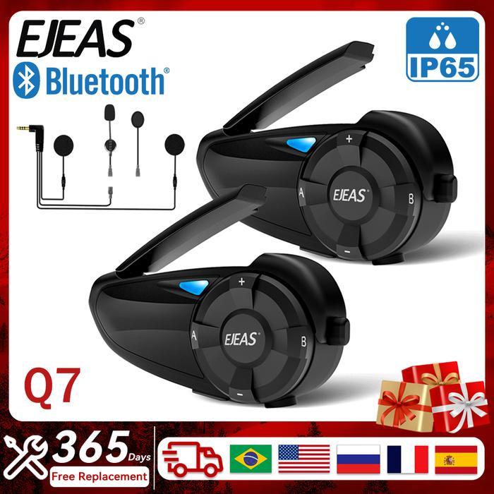 EJEAS Q7 Motorcycle Helmet Headset Intercom For 7 Riders Wireless