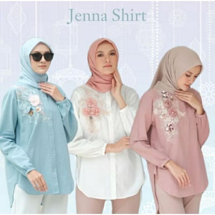 Kemeja Jenna oleh Celena - Bahan Katun Fodu & Linen Fumiko,