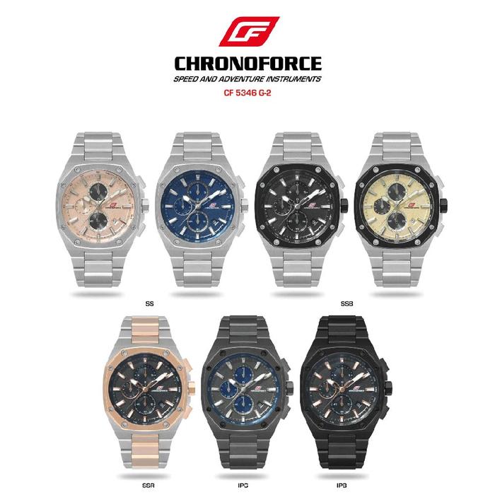 JAM TANGAN PRIA CHRONOFORCE CF 5340 G QUARTZ JAPAN MOVEMENT