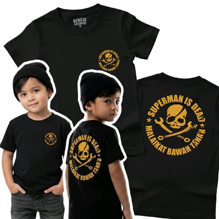 Kaos band anak anak superman is dead malaikat bawah tanah usia 1 sampai 12 tahun