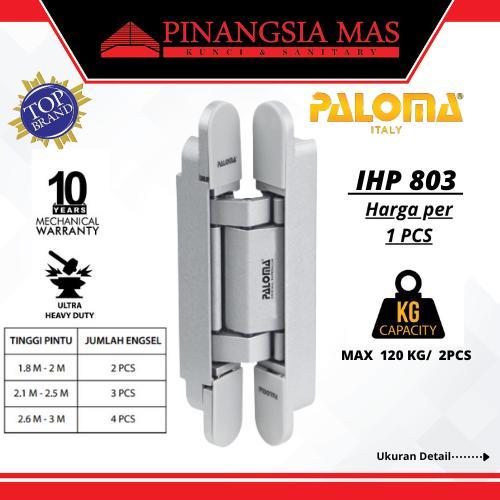 Engsel Hinge Paloma Concealed P120 NA #Engsel Tanam Pintu / IHP 803