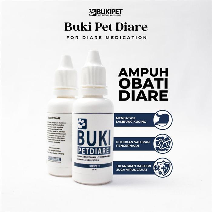 Obat Diare dan Mencret Ampuh Untuk Kucing dan Anjing - BUKI PET DIARE