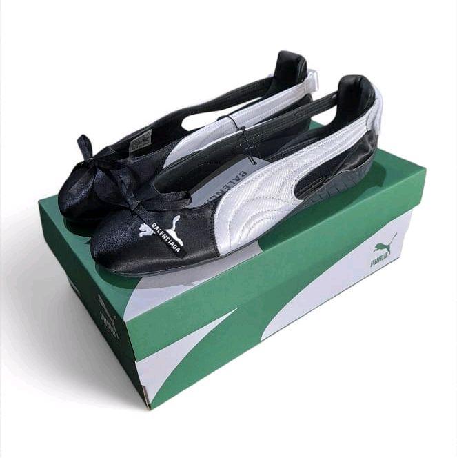 Puma Ballet / Satin x Balenciaga Black White
