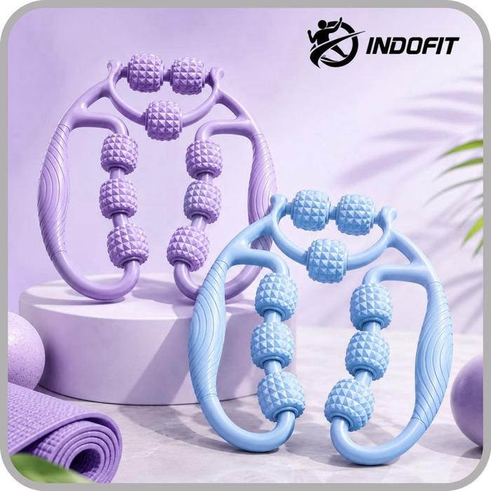 INDOFIT Alat Pijat Roller 9 roda putaran | Alat Pijat | Alat pijat betis | Alat pijat kaki | Roller 