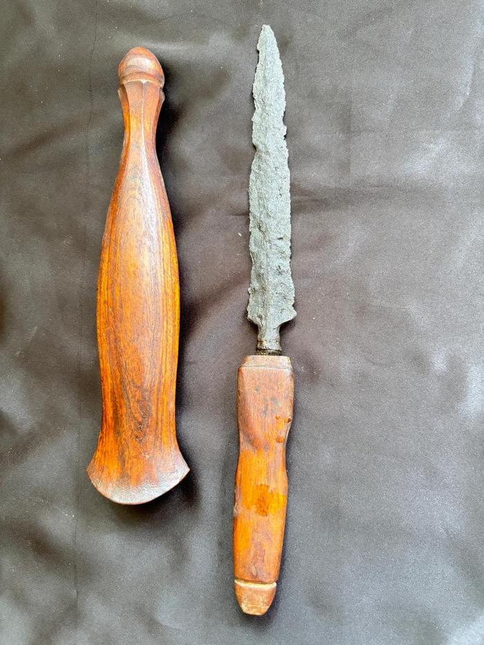 Tombak Biring Lan@ng Pamor Kelengan temuan Tangguh Est. Singosari