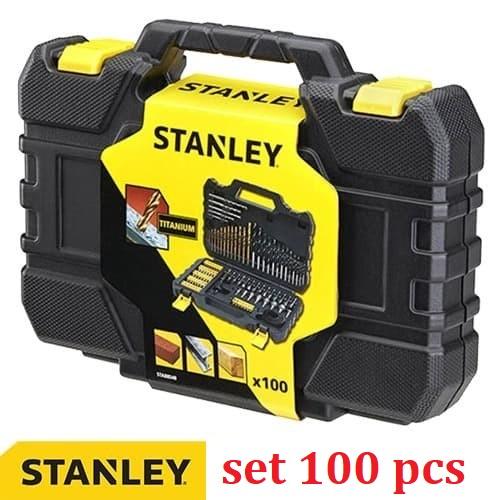 MATA BOR SET OBENG TITANIUM STANLEY 100 PCS ORIGINAL STA88548-XJ