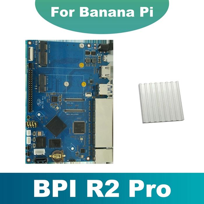 For Banana Pi BPI R2 Pro Router+Heat Sink RK3568 2GB DDR4 RAM+16GB