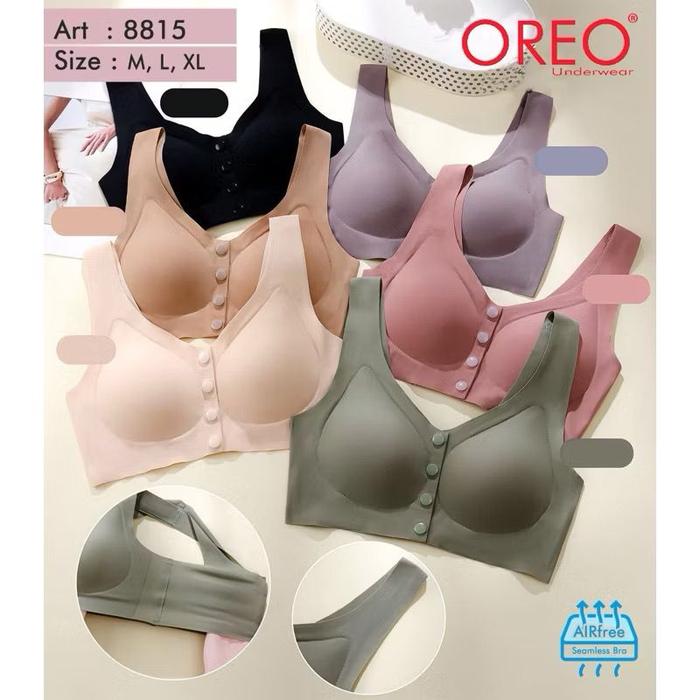 BRA IBU MENYUSUI SEAMLESS KANCING DEPAN OREO / BH PEREMPUAN TANPA KAWAT MATERNITY BRA 8815