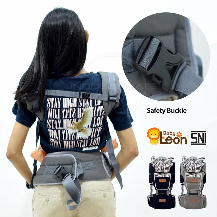 5in1 Gendongan Bayi Hipseat Baby Leon Depan Multifungsi + Topi (0-3 Tahun) Anti Capek Kanguru By-60 