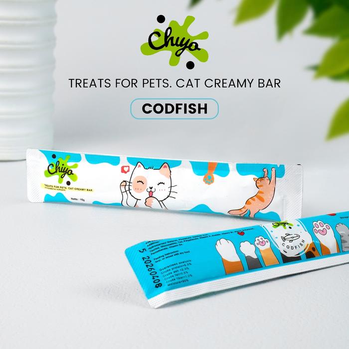 Chiyo Snack Kucing Creamy Cat Strip 15GR Snack Kucing Cemilan Kucing Makanan Hewan