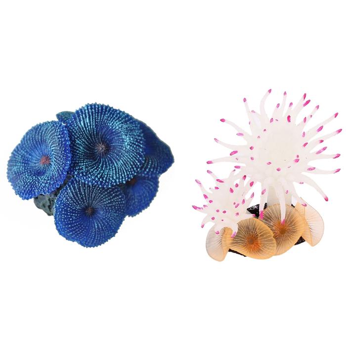 Aquarium Plant Artificial Coral Blue & Aquarium Artificial Coral