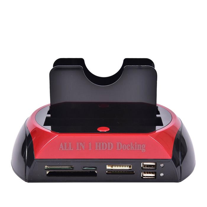 Mobile HDD Docking Station Multifunction Dock Dual Hard Drive Card