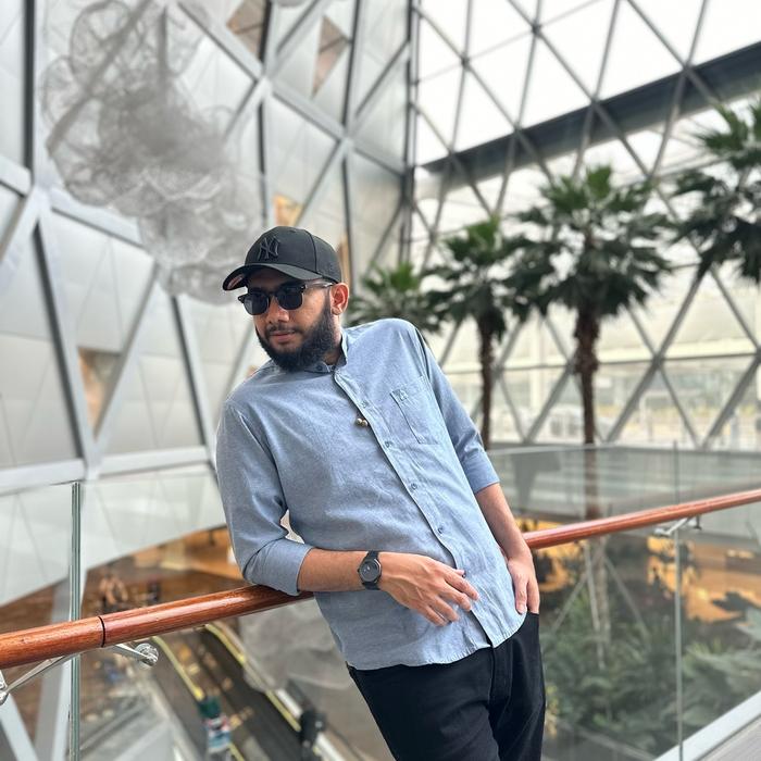 AEH KEMKO • Denim Blue • Kemeja Koko Habib Ahmad Alhadar
