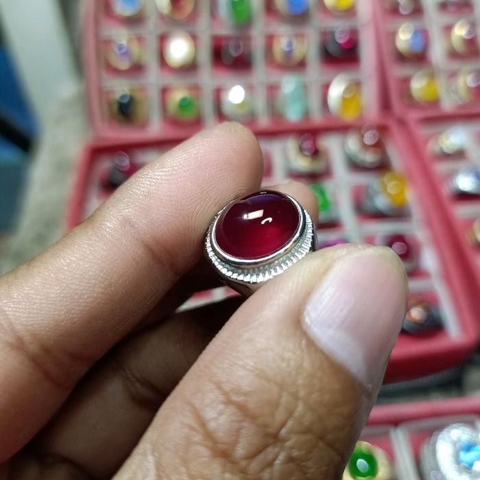 Batu Cincin Titanium Red Baron dim kecil Berkualitas