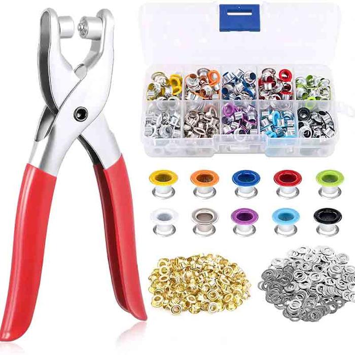 5mm Grommet Eyelet Plier Set, Eyelet Hole Punch Pliers Kit with 300